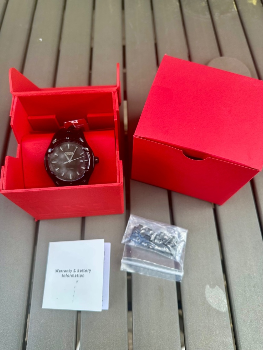Diesel DZ2187 Black Stainless Steel Watch – Pristine Condition Full Set - Picture 8 of 9